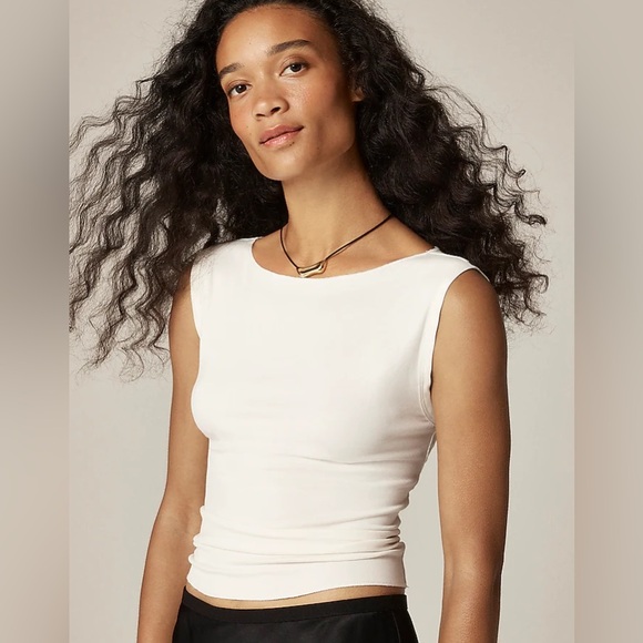 J. Crew Tops - J. Crew Women's Ivory Refined Rib Shell Tank Top, Size XXS